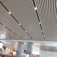 Foshan Roof Aluminum Strip Ceiling / Metal Linear Ceiling Designs