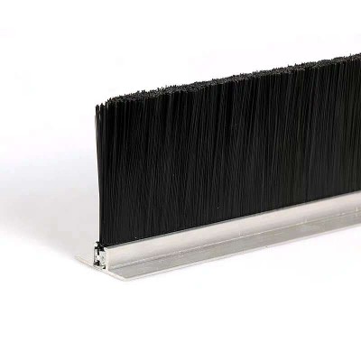 Door Bottom Seal Brushes Sealing Strips Self Adhesive Brown PVC & Black PP Brush Strip Weatherstrip Door Accessories